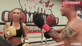 ”SCAMANGELS - Horny Sluts Fuck The Gym Owner On The Boxing Ring”