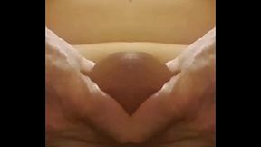 MIRRanuz-43 20220104 Orgasm Gobs Semen squat Wicker Chair Fuck Anus with beaded Plug and Mughandle Fuck Balls and Cock plus Cuphandle jerk penis shaft