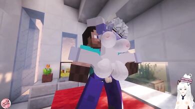 Big tits milf asshole threesome creampie cum inside Minecraft animation