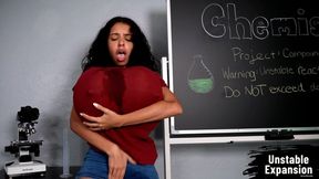 Aria Nicole - "Unstable Chemical Expansion" Chemistry Student's Accidental Breast Expansion - HD 1080p