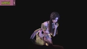 Beauty lady seduce dance - 3D Animation