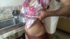 Housewife fucking in kitchen