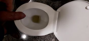 Pee in public bathroom