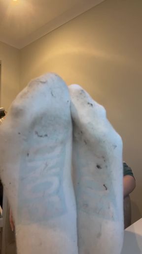 Sexy redheaded Onlyfan shows off her soles, socks, and toes