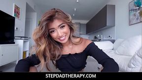 StepdadTherapy  -  Super cute stepdaughter fucks step daddy to earn cash