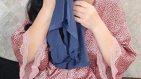 Sniffing sister panties
