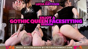 I'll ride his face and take his breath away ( Facesitting Session with Gothic Queen Lucia Haycock ) - FULLH HD MP4