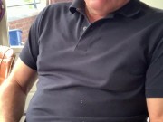 Quick afternoon jerk-off and eating my cum. I was so horny I didn't have time to undress.