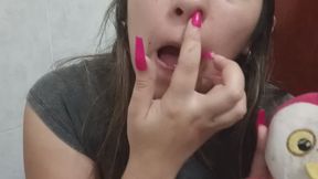 My snot went into his mouth