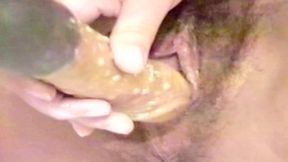 After inserting the dildo, I give my stepson permission to fuck me for the first time.