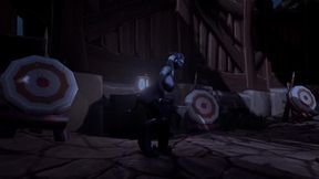 draenei grinding on a pole at night - warcraft porn parody