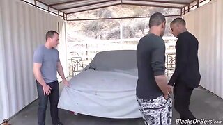 Black Dudes Fucking Hard and Raw in Intense Interracial Anal Session