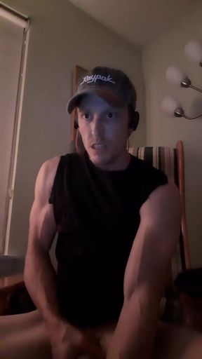 Muscular Guy's Eyes Roll Back When He Cums