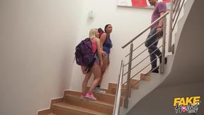 Between a Blonde and Brunette