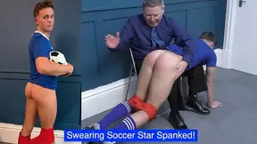 Swearing Soccer Star Spanked!  Featuring Jay Mitchell