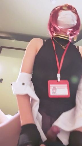 Hololive Houshou Marine Vtuber Sex, Asian Hentai Trans Femboy cosplay shemale 6   Clip 1