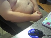 Danish bear dadbod stocky body cock out whit hairy guy
