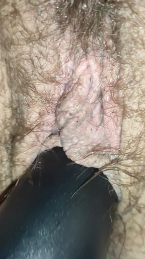 With Black Thick Dildo the Cunt Worked