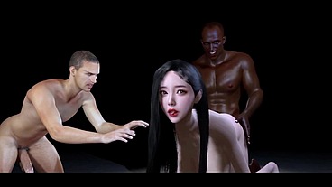 NTR Beauty cheating wife and BBC boss get fuck in front of her husban - 3D Hentai- V441