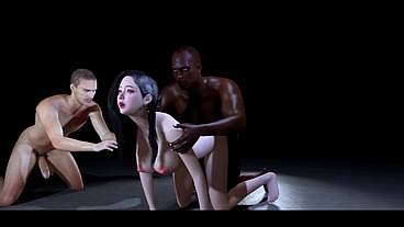NTR Beauty cheating wife and BBC boss get fuck in front of her husban - 3D Hentai- V441