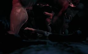 The Borders of the Tomb Raider (complete) - Lara Croft gets impaled by huge troll cocks
