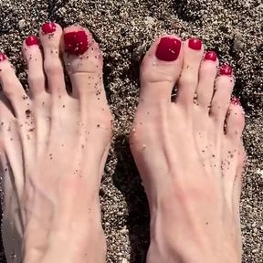 For Those Who Love Legs, I'm Having Fun in the Sand.