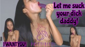 Petite Asian Slut Goes Topless For Deepthroat Dildo BJ Tease