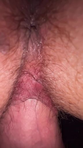 Slowmotion doggystyle and creampie dripping POV closeup amateur hairy wife   Clip 1