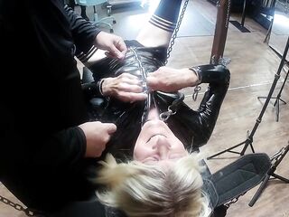 Part 1:- Melanie"s 1st time in the dungeon with Lanista Bear and Dominatrix-bitch Satana.