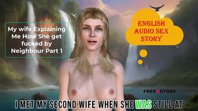 my wife explaining me how she get fucked by neighbour part 1 - english audio sex story with subtitle