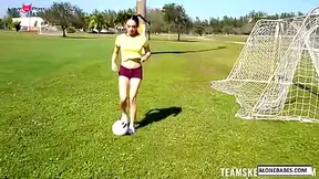 Nasty Soccer Girl - Sexy Blonde Teen 18+ Fucks Her Coach In The Changing Room