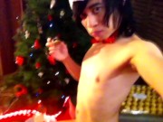 Jon Arteen is a twink who cums on cake and eats it for Christmas Holiday Freak by Mija J
