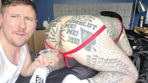 Pervy Taboo Step Dad Saved Anon Cum for Me to Creampie Eat From His Ass