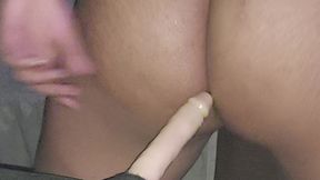 Riding dildo first time