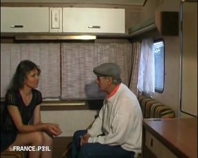 Grandpa Visits His Favorite Whore Who Washes Him with a Glove Before Fucking!