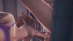 uncensored hentai - sexy elf sucking in a train and swallowing it - japanese asian manga anime film game porn
