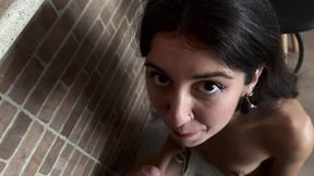 Family Routine - Unfaithful Woman Constantly Fucks with Anyone in Front of Her Cuckold Husband - How She Loves Cum in Her Mouth