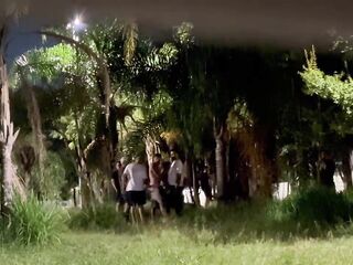 I went looking for a naughty single guy at the dogging spot! We arranged to meet fans in the square and they showed up.