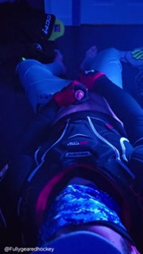 Cup Bulge &amp; Shoulder Pads—Watch Me Edge in Full Gear