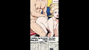 Big-titted blonde gets fucked in coffee shop by a customer