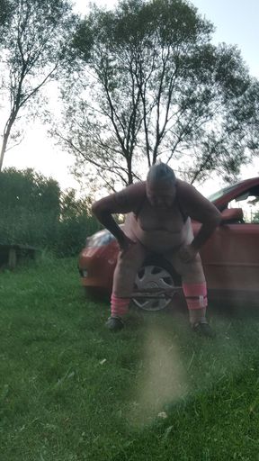 2026 BBC DILDO FUCK AGAINST THE CAR FENDER