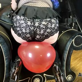 German BBW Abby Strange Pops Balloons, Looner Fetish