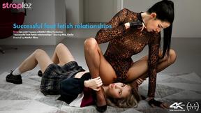 ”Charming dorm babe gets dominated by her kinky lesbian lover”