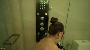 Caught Masturbating in Shower, Huge Cock Anal & Pile Driver