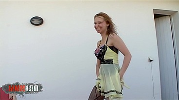 Fucking on the terrace with the beautiful young Polish Eva NORT