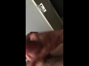 Twunk shoots a thick load from his big cock after a good wank