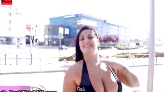 Luscious Luna Curvy Curator of Carnal Delights  Bouncing Brunette Boobs on Busy Boulevards