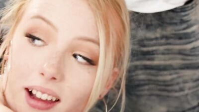 Juicy blonde girl is fucked by her boyfriend and black stud