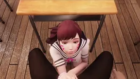 DVA gets fucked hard at school (overwatch)