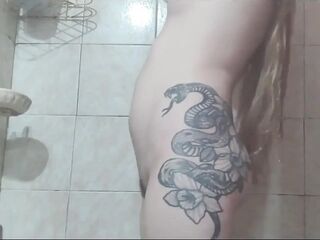 Taking a Shower and Putting a Soapy Anal Dilator in My Booty